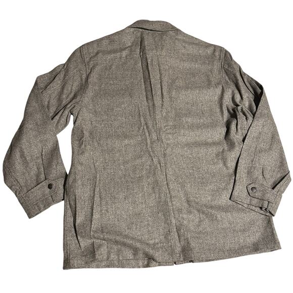 Ralph Lauren Polo Wool Snap Button Utility Shirt Jacket Men’s Large Gray Shacket - Picture 2 of 8